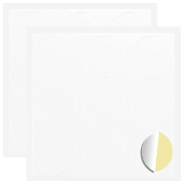 Sticker 2 pcs Weiss Ø 20 x 0,5 mm Papier – Bild 2