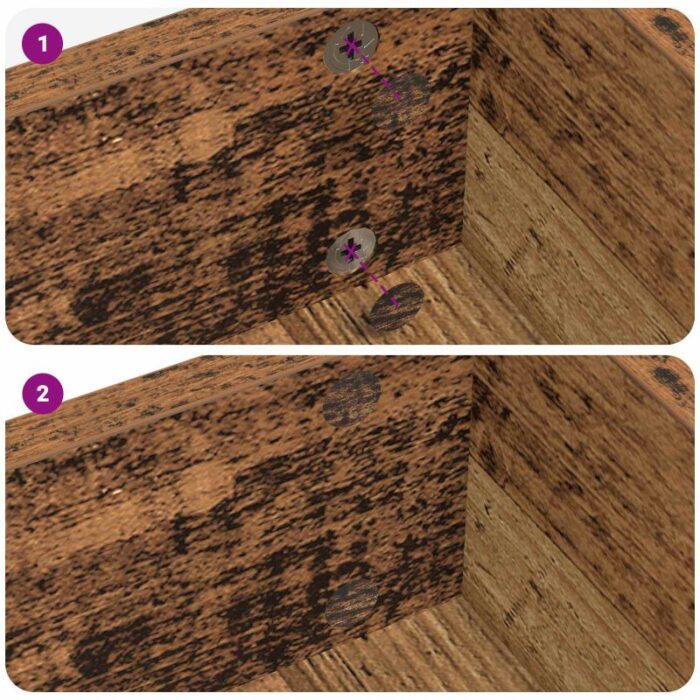 Selbstklebende Schraubenabdeckung 2 pcs Altholz Ø 20 x 0,5 mm – Bild 5