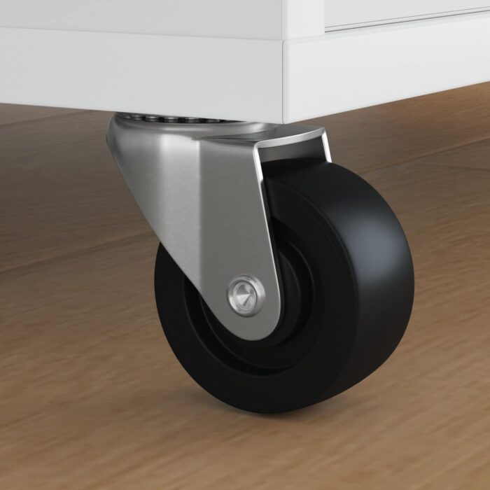 Drehrolle 2 pcs Silber 60 x 60 x 50 mm Eisen und Nylon – Bild 3