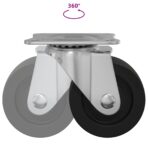 Drehrolle 2 pcs Silber 60 x 60 x 50 mm Eisen und Nylon – Bild 9