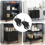 Drehrolle 2 pcs Schwarz 40,4 x 40,4 x 19,7 mm Eisen und Nylon