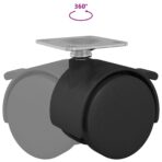 Rolle 2 pcs Schwarz 39,5 x 39,5 x 37,8 mm – Bild 9