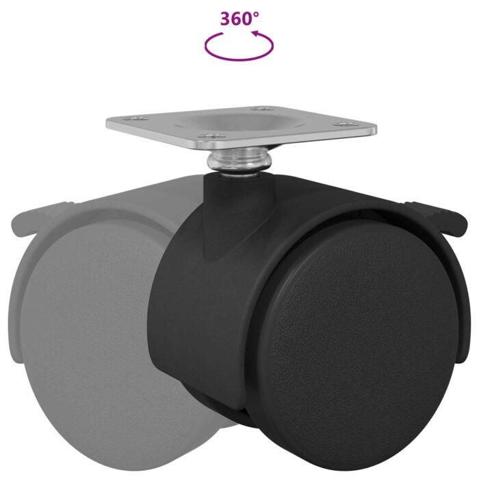 Rolle 2 pcs Schwarz 39,5 x 39,5 x 37,8 mm – Bild 9