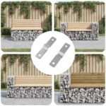 Einschlagplatte 2 pcs Silber 50 x 10 x 1,2 mm Eisen