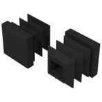 Endkappen 2 pcs Schwarz 15 x 15 x 15 mm PP – Bild 2
