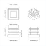 Endkappen 2 pcs Schwarz 15 x 15 x 15 mm PP – Bild 6