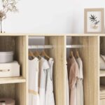 Kleiderstange 2 pcs Silber 764 x 15 x 29 mm Aluminiumlegierung