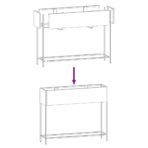 Hochbeet Gartenpflanzer Schwarz 100 x 26 x 82 cm Stahl – Bild 10