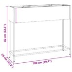 Hochbeet Gartenpflanzer Schwarz 100 x 26 x 82 cm Stahl – Bild 12