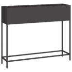 Hochbeet Gartenpflanzer Schwarz 100 x 26 x 82 cm Stahl – Bild 2