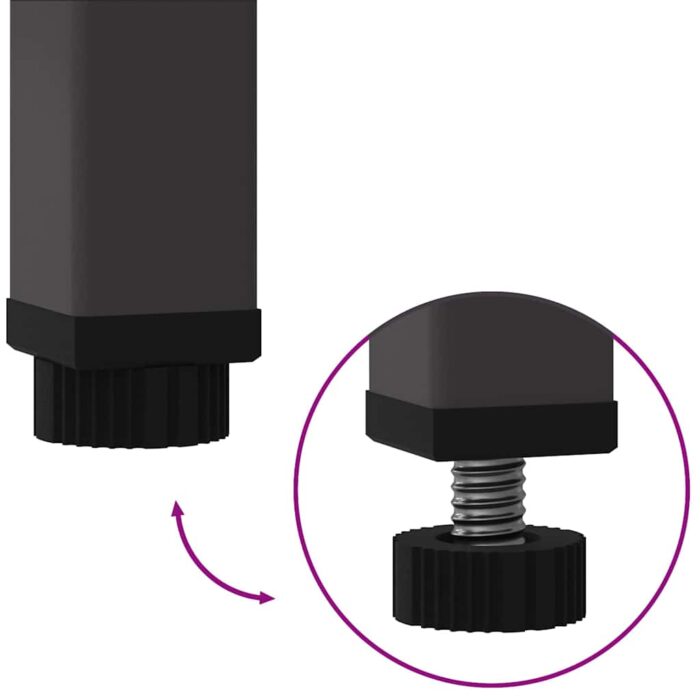 Hochbeet Gartenpflanzer Schwarz 100 x 26 x 82 cm Stahl – Bild 9