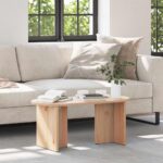 Couchtisch Natur 80 x 39,5 x 35 cm Massivholz Kiefer