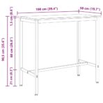 Tisch Schwarz Eichen-Optik 100 x 50 x 90,5 cm – Bild 11