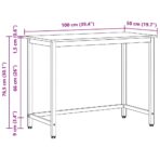 Tisch Schwarz Eichen-Optik 80 x 50 x 76,5 cm – Bild 10