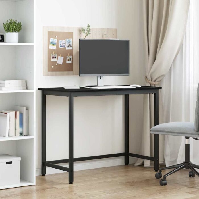 Tisch Schwarz Eichen-Optik 80 x 50 x 76,5 cm – Bild 4