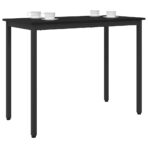 Tisch Schwarz Eichen-Optik 100 x 50 x 76,5 cm – Bild 2