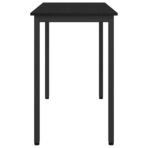 Tisch Schwarz Eichen-Optik 100 x 50 x 76,5 cm – Bild 4