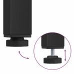 Tisch Schwarz Eichen-Optik 100 x 50 x 76,5 cm – Bild 6