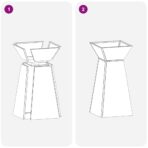 Säulen Pflanzer Schwarz 35 x 35 x 73 cm – Bild 10