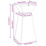 Säulen Pflanzer Schwarz 35 x 35 x 73 cm – Bild 12