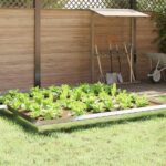 Schneckenzaun Silber 50 x 3,5 x 25 cm Edelstahl