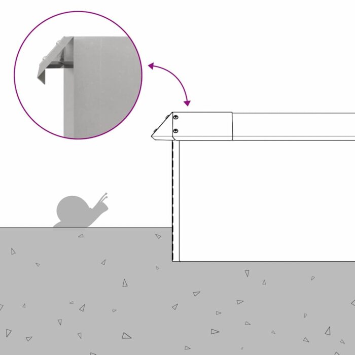 Schneckenzauns 8 pcs Silber Edelstahl – Bild 11