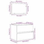 Badezimmermöbel-Set mit Schubladen Sonoma-Eiche Holzwerkstoff – Bild 13