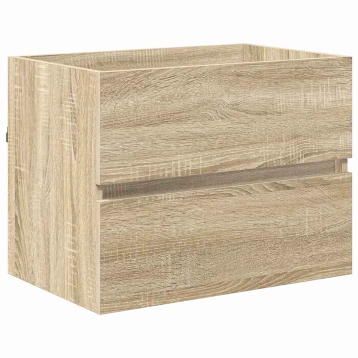 Badezimmermöbel-Set mit Schubladen Sonoma-Eiche Holzwerkstoff – Bild 7