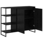 Seitenschrank Schwarz Eichen-Optik 96,5 x 30 x 75 cm – Bild 5