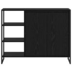 Seitenschrank Schwarz Eichen-Optik 96,5 x 30 x 75 cm – Bild 6