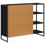 Seitenschrank Schwarz Eichen-Optik 96,5 x 30 x 75 cm – Bild 8