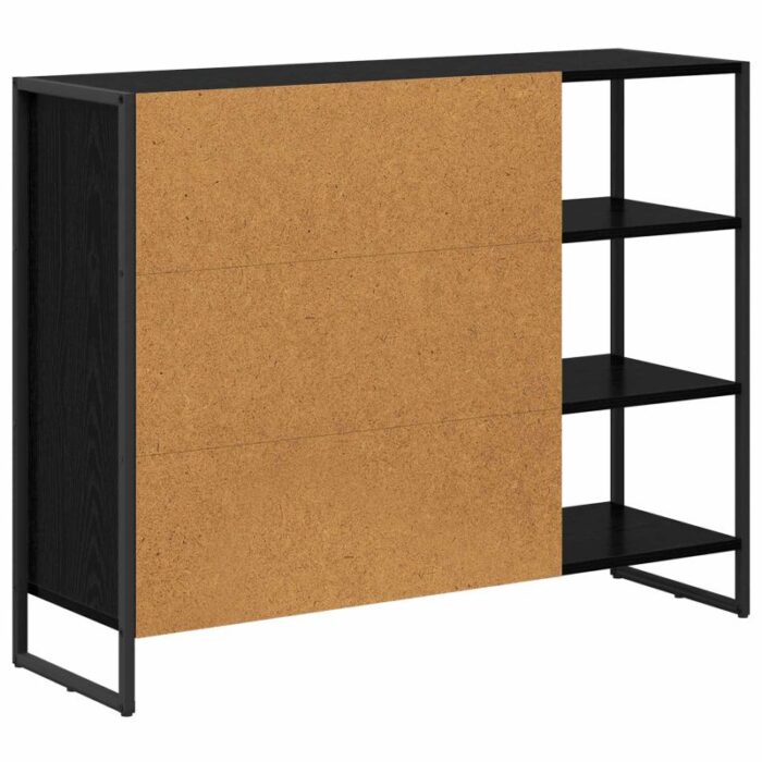 Seitenschrank Schwarz Eichen-Optik 96,5 x 30 x 75 cm – Bild 8