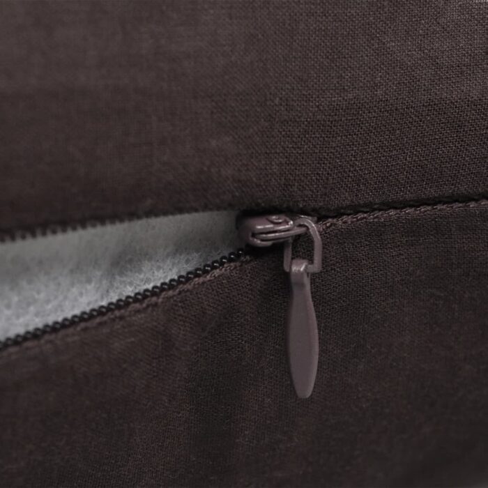 4 Braun Kissenbezüge Baumwolle 40 x 40 cm – Bild 3