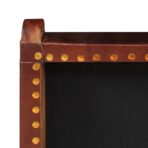 Relaxstuhl Klappbar Braun Echtleder – Bild 8