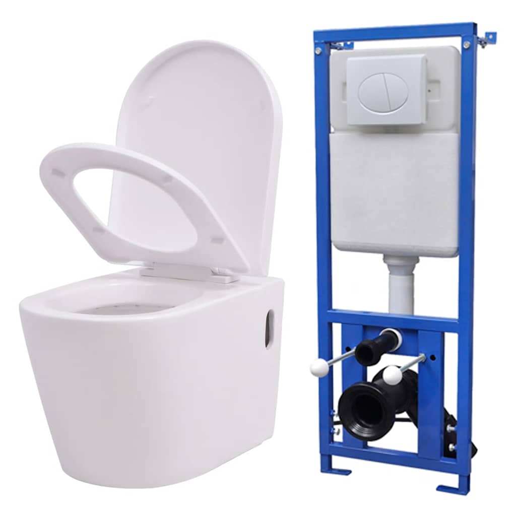 274669_1.jpg Hänge-Toilette mit Einbau-Spülkasten Keramik – Bild 1