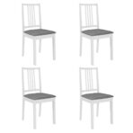 3-tlg. Essgruppe MDF Weiss – Bild 7