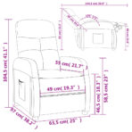 Relaxsessel Taupe Stoff – Bild 9