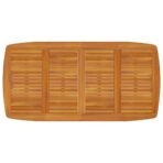 Gartentisch 160x90x75 cm Massivholz Akazie – Bild 3