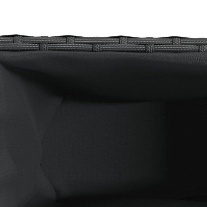 Pflanzkübel mit 2 Töpfen 2 Stk. Schwarz 90x20x40 cm Poly Rattan – Bild 11