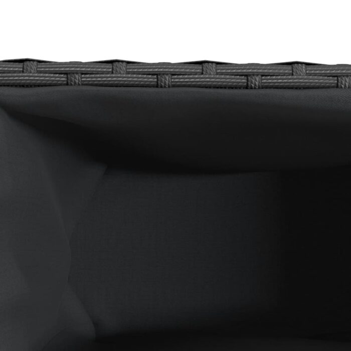 Pflanzkübel mit 3 Töpfen 2 Stk. Schwarz 105x30x32cm Poly Rattan – Bild 11