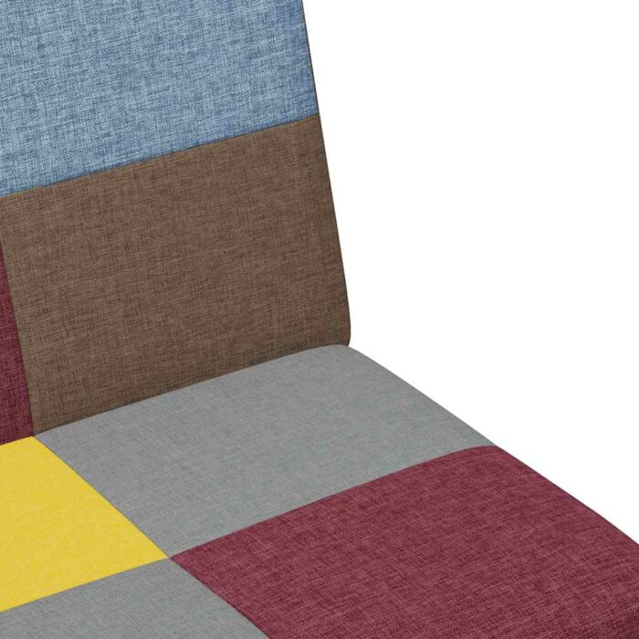 Schlafsofa 2-Sitzer mit Fusshocker Patchwork Stoff – Bild 9