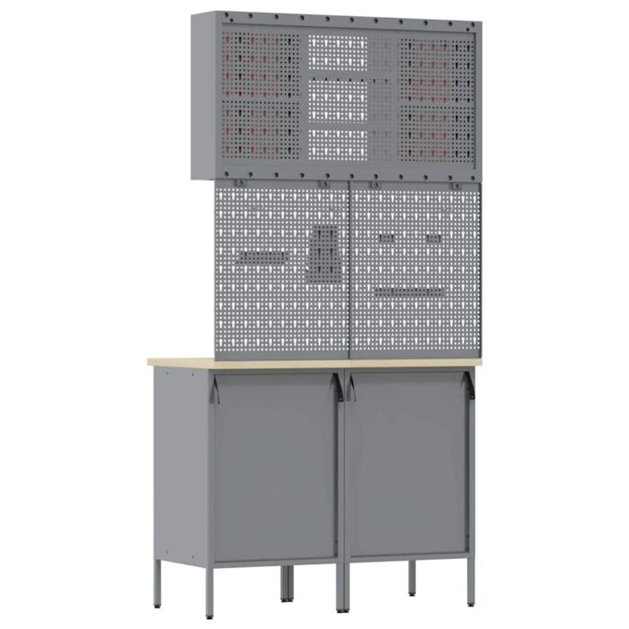 Arbeitsschrankset mit Schubladen mit Regal 6 pcs Rot – Bild 10