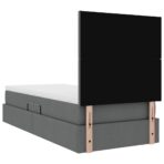 Bett mit Matratze mit LED Dunkelgrau 90 x 190 cm Polyester – Bild 12