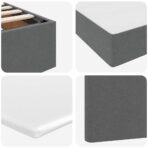 Bett mit Matratze mit LED Dunkelgrau 90 x 190 cm Polyester – Bild 13