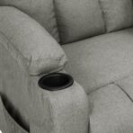 Relaxsessel Hellgrau Stoff – Bild 7