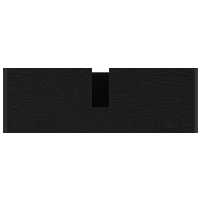 Badezimmermöbel-Set mit Tür Schwarz Eichen-Optik Holzwerkstoff – Bild 11