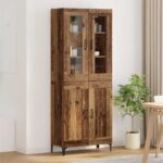 Highboard Altholz 69,5 x 34 x 180 cm Holzwerkstoff