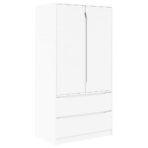 Badezimmerschrank mit Tür Weiss 79,5 x 49 x 156 cm Holzwerkstoff – Bild 2