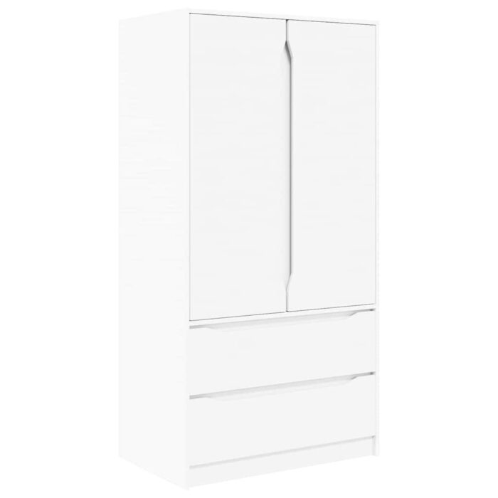 Badezimmerschrank mit Tür Weiss 79,5 x 49 x 156 cm Holzwerkstoff – Bild 2