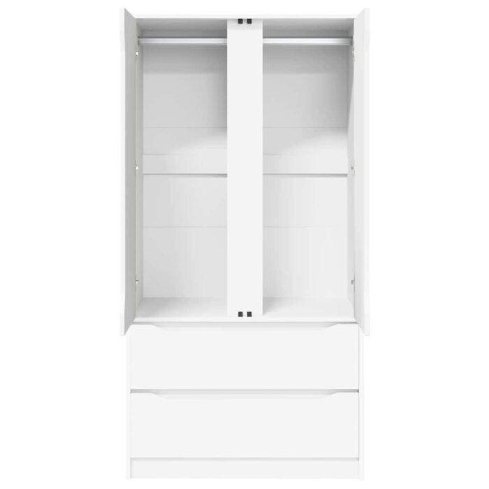 Badezimmerschrank mit Tür Weiss 79,5 x 49 x 156 cm Holzwerkstoff – Bild 6